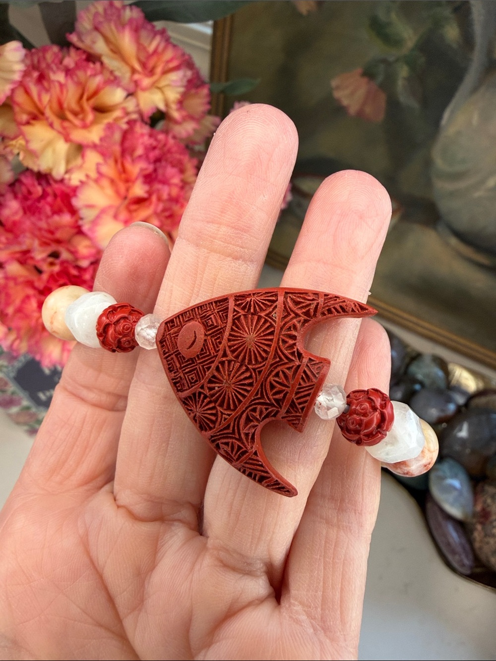 FOLLOW THE RED ROAD • The Faraway No. 01 • Artisan Gemstone Bracelet: B1329 - Picture 3 of 5